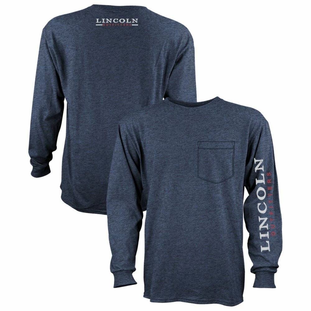 Buy π Lincoln Outfitters Men's Heavyweight Long Sleeve Pocket Graphic Tee Vintage Indigo Black Heather - LOLSPK-01VIBH - Long Sleeve π Shirts π₯°