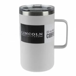Brand new 🎁 Lincoln Outfitters 20 Oz. Coffee Mug White 87-961-0204 - Water Bottles & Hydration 👍