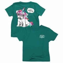 Top 10 🔔 Lincoln Outfitters Youth Girl's Unicorn Pug Short Sleeve T-Shirt - LOY-29 - T-Shirts 😍