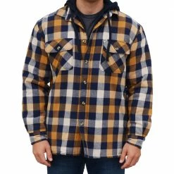 Flash Sale 💯 Lincoln Outfitters Men's Hooded 👚 Shirt Jacket Midnight - LOHJ-A0541 - Jackets ❤️