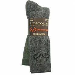 Best Pirce ⌛ Lincoln Outfitters Men's Merino Wool Blend Boot Sock 2 Pack Black Large - RT/L2/822-BLK/GRN - 🧦 Socks 🛒