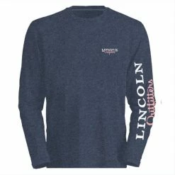 Coupon ✨ Lincoln Outfitters Ladie's Long Sleeve Logo 👚 Shirt, Vintage Indigo Black Heather - LO-LLS708-VIBH - Long Sleeve 👚 Shirts 👩 Women's 🎁