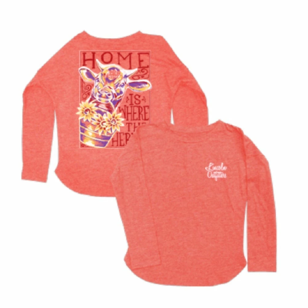Cheap β Lincoln Outfitters π§ Girls' Home Is Where The Herd Is Long Sleeve T-Shirt Loyls-03 - π Shirts π