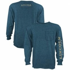 Flash Sale 🥰 Lincoln Outfitters Men's Heavyweight Long Sleeve Pocket Graphic Tee Bluesteel Black Heather - LOLSPK-01-BSBH - Long Sleeve 👚 Shirts 😍