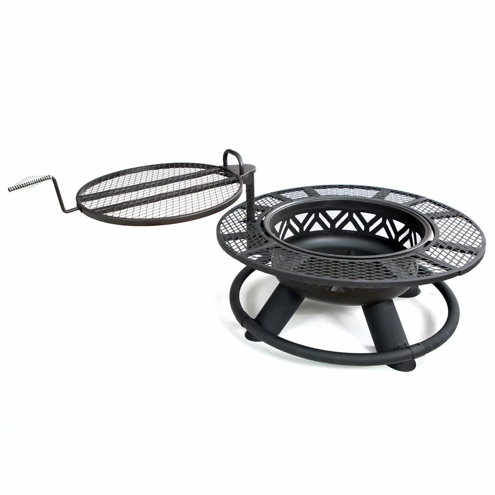 Deals 🤩 Lincoln Outfitters Steel Fire Pit with BBQ Grate - 90-165-0204 - Fire Pits & Heaters 🤩 - Image 8
