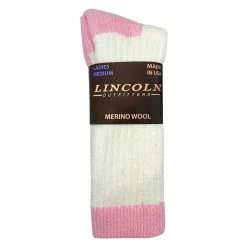 New 🎉 Lincoln Outfitters 👩 Women's Merino Wool Blend Boot Sock White Medium - L872-WH/PK - 🧦 Socks 🔔