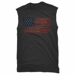 Wholesale 🧨 Lincoln Outfitters Men's American Flag 2nd Ammendment Sleeveless T-Shirt - LOTS-11 - T-Shirts 😍