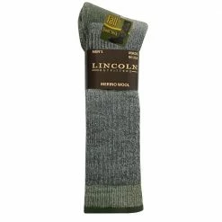 New 💯 Lincoln Outfitters Men's Tall Merino Wool Boot Sock Charcoal - L72313-CH/GRN - 🧦 Socks ❤️