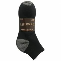 Coupon ⌛ Lincoln Outfitters Men's Quarter Sock 3 Pack Black - L3/941-BL - 🧦 Socks 👏