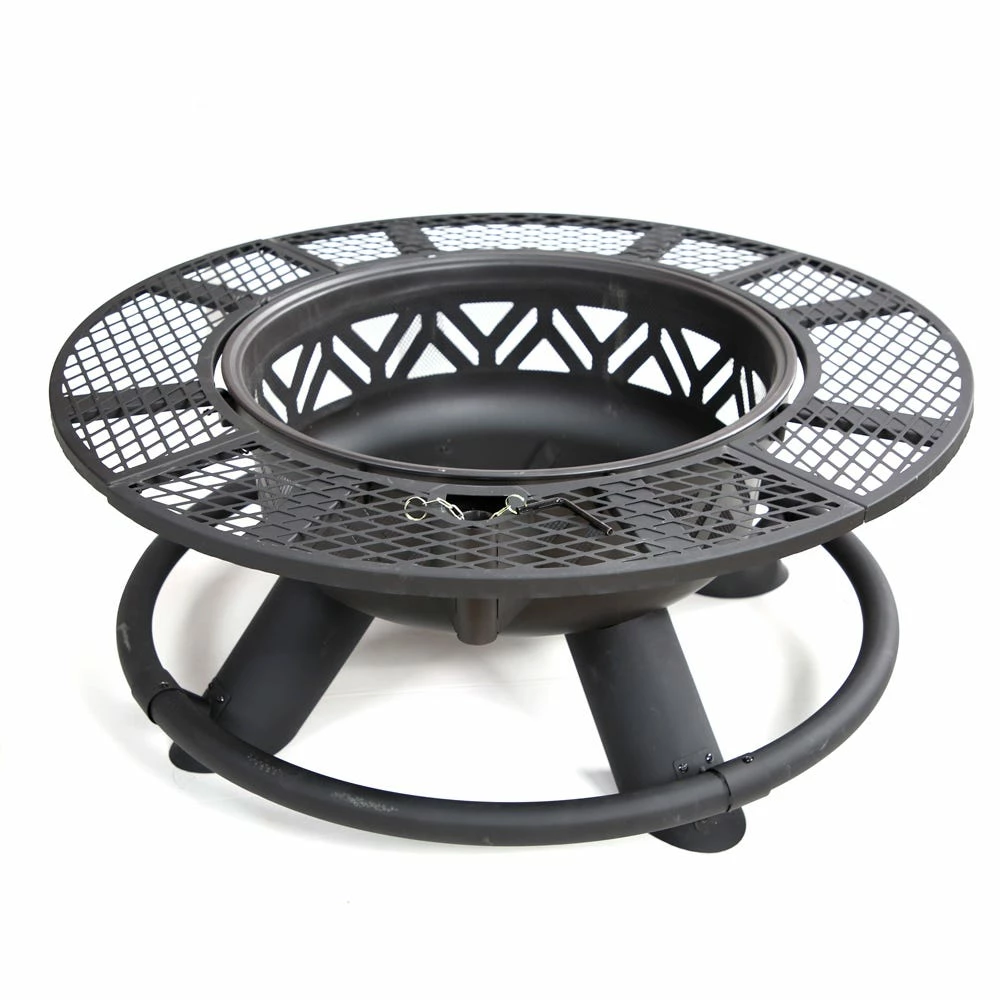 Deals 🤩 Lincoln Outfitters Steel Fire Pit with BBQ Grate - 90-165-0204 - Fire Pits & Heaters 🤩 - Image 9