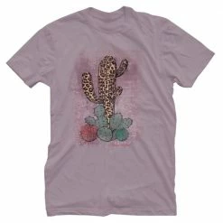 Best Sale 👏 Lincoln Outfitters Ladies Leopard Cactus Short Sleeve T-Shirt - LO-L213 - T-Shirts 🎁