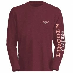 Cheap 🛒 Lincoln Outfitters 👩 Women's Lincoln Ladies Logo Long Sleeve T-Shirt Maroon Heather - LO-LLS706-MRH - Long Sleeve 👕 Shirts 👩 Women's ✨