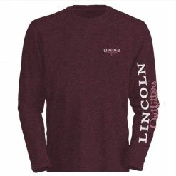Deals 🥰 Lincoln Outfitters Ladie's Long Sleeve Logo 👕 Shirt, Windsor Wine Black Heather - LO-LLS708-WWBH - Long Sleeve 👕 Shirts 👩 Women's 😉