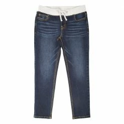 Deals 🧨 Lincoln Outfitters Girl's Straight Fit Pull-On Jean with Knit Waistband - LOG7271DW - 👖 Jeans 😍