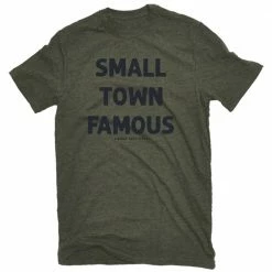 Top 10 🥰 Lincoln Outfitters Men's Short Sleeve Small Town Famous T-Shirt Deep Lichen Black Heather - LO-146 - T-Shirts ✨