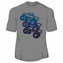Cheapest 😉 Lincoln Outfitters Youth Boy's Moisture Management Monster Trucks Short Sleeve T-Shirt - LOYMMSS-01 - T-Shirts 😉