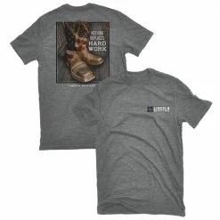 Flash Sale 🔥 Lincoln Outfitters Men's Short Sleeve Cowboy 🥾 Boots T-Shirt Graphite Heather - LO-132GH - T-Shirts ✨