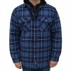 Cheap 😀 Lincoln Outfitters Men's Hooded 👕 Shirt Jacket Navy Blue - LOHJ-A0537 - Jackets ⌛