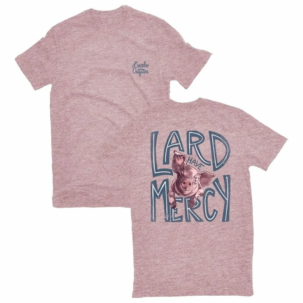 Outlet 💯 Lincoln Outfitters Ladies Lard Have Mercy Short Sleeve T-Shirt - LO-L212PKHTR - T-Shirts ✔️