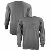 Cheapest 🔥 Lincoln Outfitters Men's Heavyweight Long Sleeve Pocket Graphic Tee Graphite Heather - LOLSPK-01GH - Long Sleeve 👚 Shirts 🛒