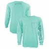 Outlet 👏 Lincoln Outfitters Men's Heavyweight Long Sleeve Pocket Graphic Tee Beach Glass- LOLSPK-01-BG - Long Sleeve 👚 Shirts ✨