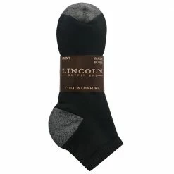 Discount 🧨 Lincoln Outfitters Men's No-Show Sock 3 Pack Black - L3/950-BL - 🧦 Socks 👍