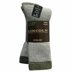 Cheapest ✔️ Lincoln Outfitters Boy's Merino Wool Blend Boot Sock 2 Pack Black - L2/8857-OL/BL - 🧦 Socks 🛒
