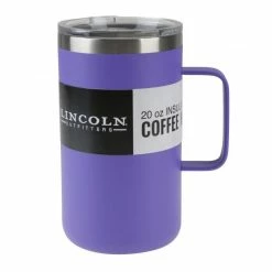Budget 🧨 Lincoln Outfitters 20 Oz. Coffee Mug Purple 87-964-0204 - Water Bottles & Hydration 😉