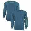 Brand new 🛒 Lincoln Outfitters Men's Heavyweight Long Sleeve Pocket Graphic Tee Bluesteel - LOLSPK-01-BS - Long Sleeve 👕 Shirts ✔️