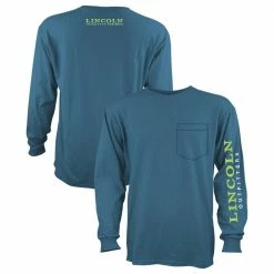 Brand new 🛒 Lincoln Outfitters Men's Heavyweight Long Sleeve Pocket Graphic Tee Bluesteel - LOLSPK-01-BS - Long Sleeve 👕 Shirts ✔️