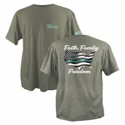 Best Pirce 😍 Lincoln Outfitters Strong Ladies Faith Family Green Short Sleeve T-Shirt - SGL-38 - T-Shirts 🎁