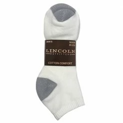 Budget 😉 Lincoln Outfitters Men's Cotton No-Show Sock 3 Pack X-Large White - L3-950-W-XL - 🧦 Socks 🌟