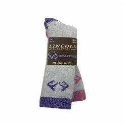 Top 10 🤩 Lincoln Outfitters Ladies Merino Wool Boot Sock 2 Pack Medium - RT/L2/578-PU/FU-M - 🧦 Socks 👩 Women's 🥰