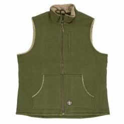 Coupon ✔️ Lincoln Outfitters 👩 Women's Sherpa Lined Duck Vest - RLWV15CDG - Vests 👏