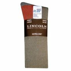 Brand new ✨ Lincoln Outfitters Men's Mid-Weight Crew Sock 2 Pack Taupe - L2/72466-T-L - 🧦 Socks 🧨