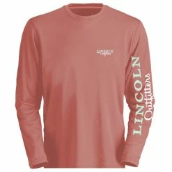 Coupon 🧨 Lincoln Outfitters 👩 Women's Lincoln Ladies Logo Long Sleeve T-Shirt Burnt Coral - LO-LLS706-BTC - Long Sleeve 👕 Shirts 👩 Women's 🌟