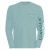 Best Sale 🔔 Lincoln Outfitters Ladie's Long Sleeve Logo 👕 Shirt, Aquifer Light Heather - LO-LLS708-ALB - Long Sleeve 👕 Shirts 👩 Women's ⌛