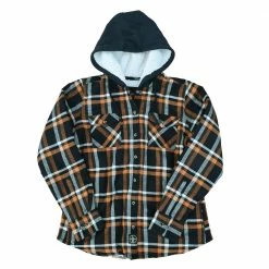 Outlet 🎁 Lincoln Outfitters 👩 Women's Hooded 👕 Shirt Jacket Black - LOHJ-A0522W - Hooded Jackets 👩 Women's 🔥