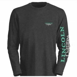 Flash Sale 🥰 Lincoln Outfitters Ladie's Long Sleeve Logo 👚 Shirt, Charcoal Heather - LO-LLS708-CH - Long Sleeve 👚 Shirts 👩 Women's ⌛