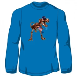 Brand new 👏 LO Youth Boy's USA T-Rex Long Sleeve T-Shirt French Blue - LOYMM-06 - T-Shirts ⌛