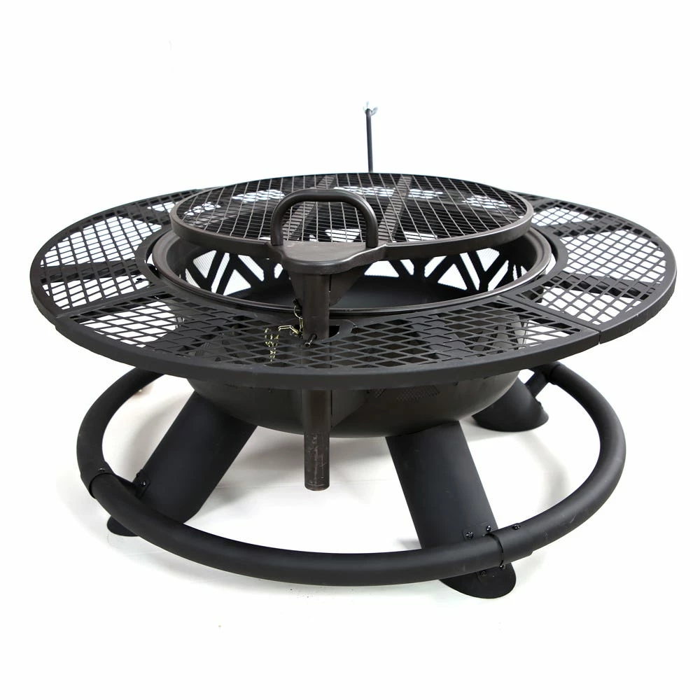 Deals 🤩 Lincoln Outfitters Steel Fire Pit with BBQ Grate - 90-165-0204 - Fire Pits & Heaters 🤩 - Image 6