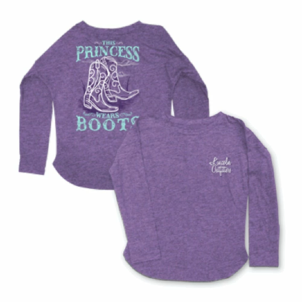New π Lincoln Outfitters π§ Girls' This Princess Wears π₯Ύ Boots Long Sleeve T-Shirt Loyls-05 - π Shirts β