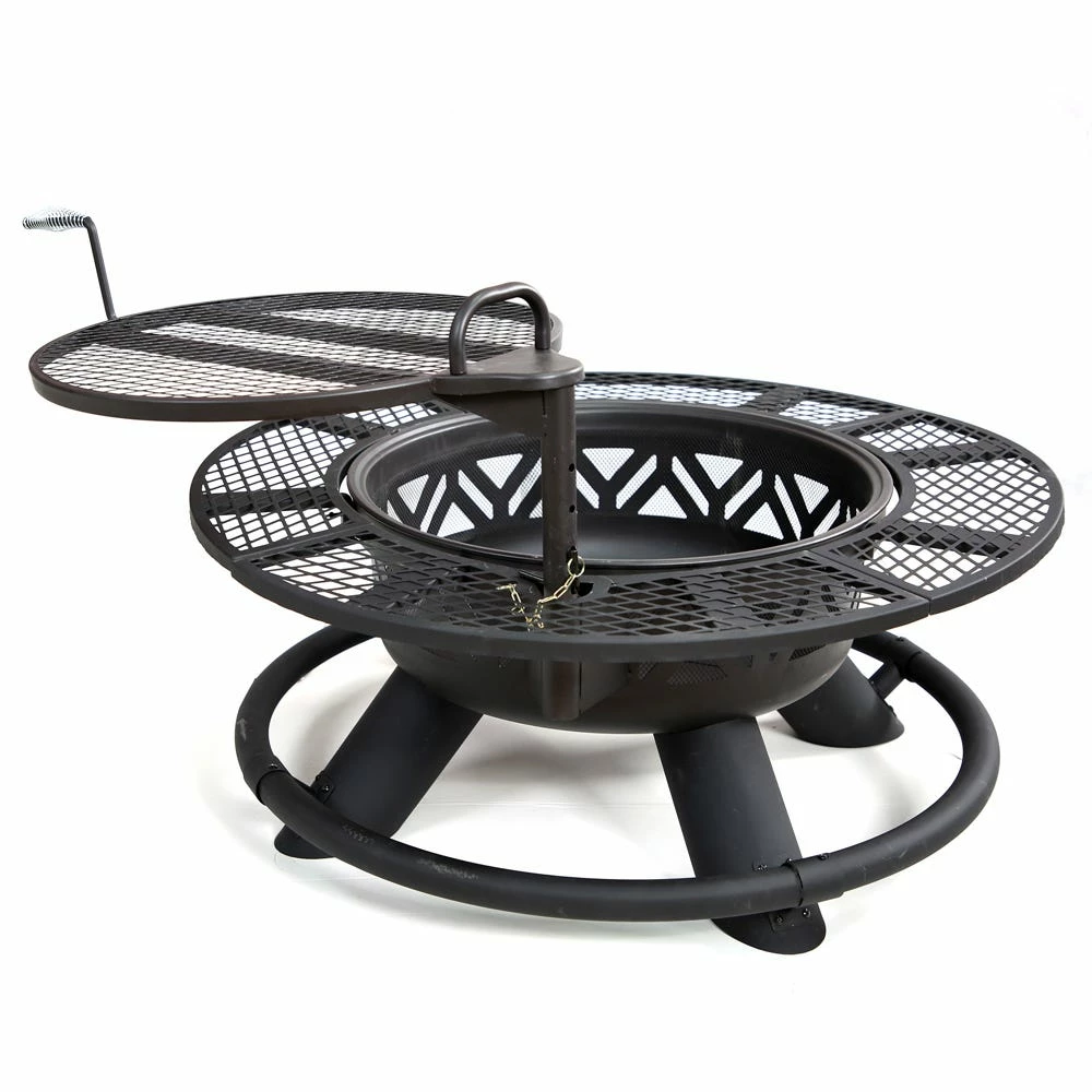 Deals 🤩 Lincoln Outfitters Steel Fire Pit with BBQ Grate - 90-165-0204 - Fire Pits & Heaters 🤩 - Image 7