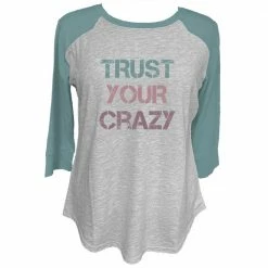 Brand new 😀 Lincoln Outfitters Ladies Long Sleeve Trust Your Crazy Aquifer T-Shirt - LO-LFW-06 - Long Sleeve 👚 Shirts 👩 Women's 🎉