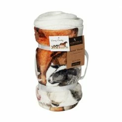 Coupon 𧨠Lincoln Outfitters Funny Family Cow Printed Photoreal Velvet 50 x 60 Throw - RK-PHVEL-FUN - Blankets & Bedspreads π