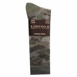 Coupon 🥰 Lincoln Outfitters Men's Camo Merino Wool Sock Green - L9063-CGR - 🧦 Socks ✨