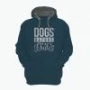 Best Sale 🥰 Lincoln Outfitters 🐕 Dogs Before Dudes Ladie's Long Sleeve Hoodie, Bluesteel Black Heather - LO-LH28 - Hooded Sweatshirts 👩 Women's ✨