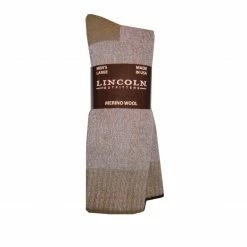 Deals 🌟 Lincoln Outfitters Men's Merino Wool Blend Marl Boot Sock 2 Pack Tan Large - L2/72516-COY-L - 🧦 Socks ✨
