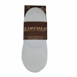 Deals ⭐ Lincoln Outfitters Ladies No-Show Liner Sock 3 Pack - White / Size Medium L3/72167-W-M - 🧦 Socks 👩 Women's 👏