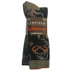 Flash Sale 🧨 Lincoln Outfitters Men's Camo Merino Wool Blend Sock 2 Pack Camo Black - RT/L2/772-822-CBL - 🧦 Socks 🥰